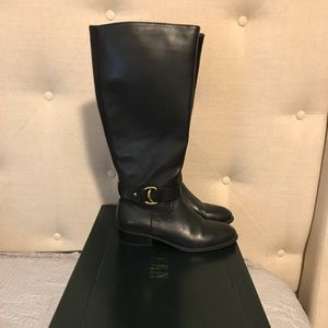Size 6. Black Ralph Lauren tall boots.